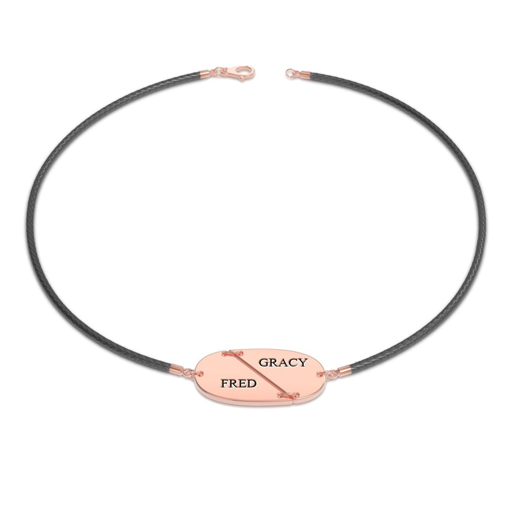 Custom Engraved Two Name Bracelet Valentine's Gift for Her